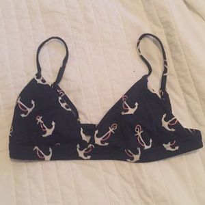 J.Crew Anchor Bikini Top XS